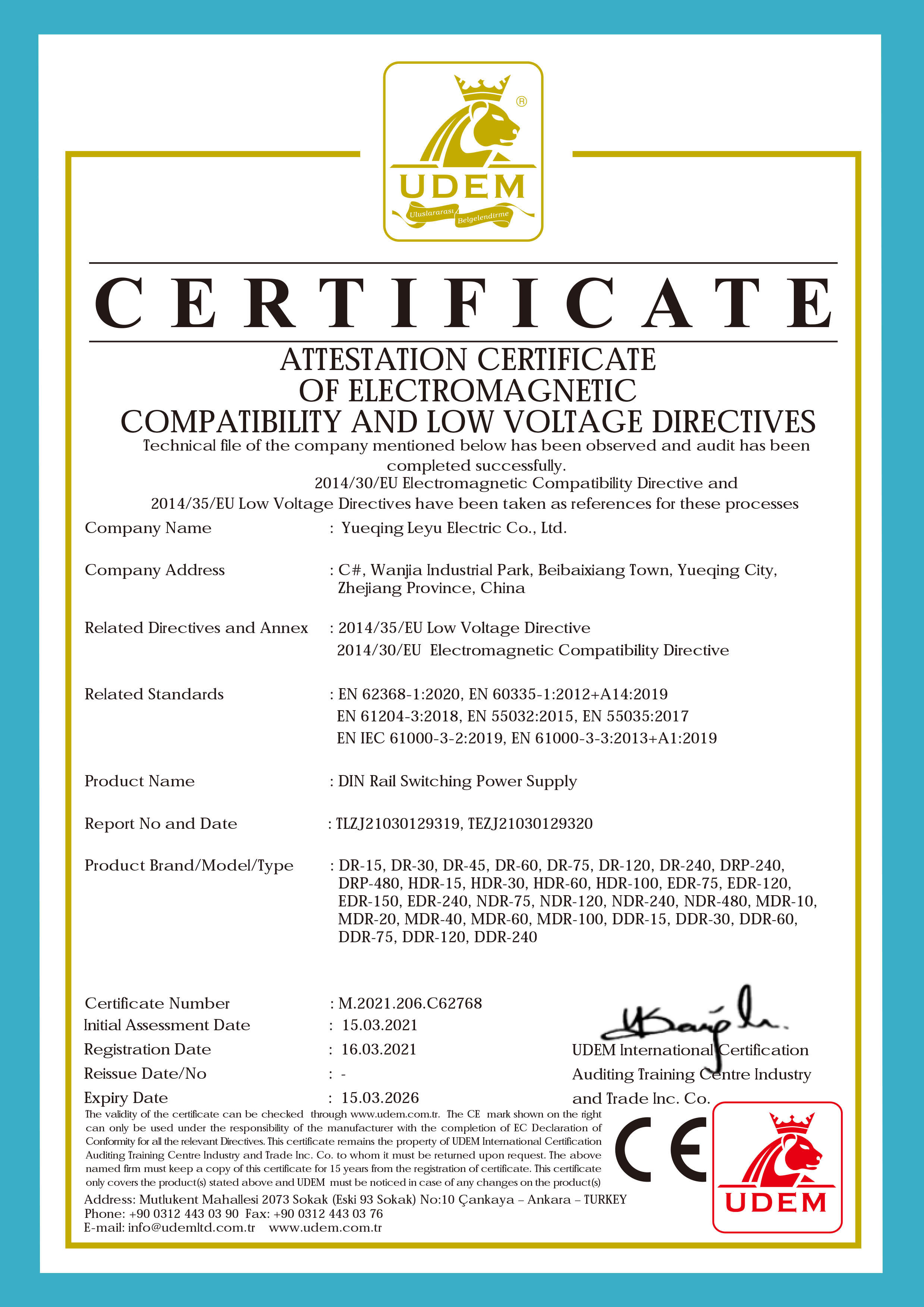 CE Certificate